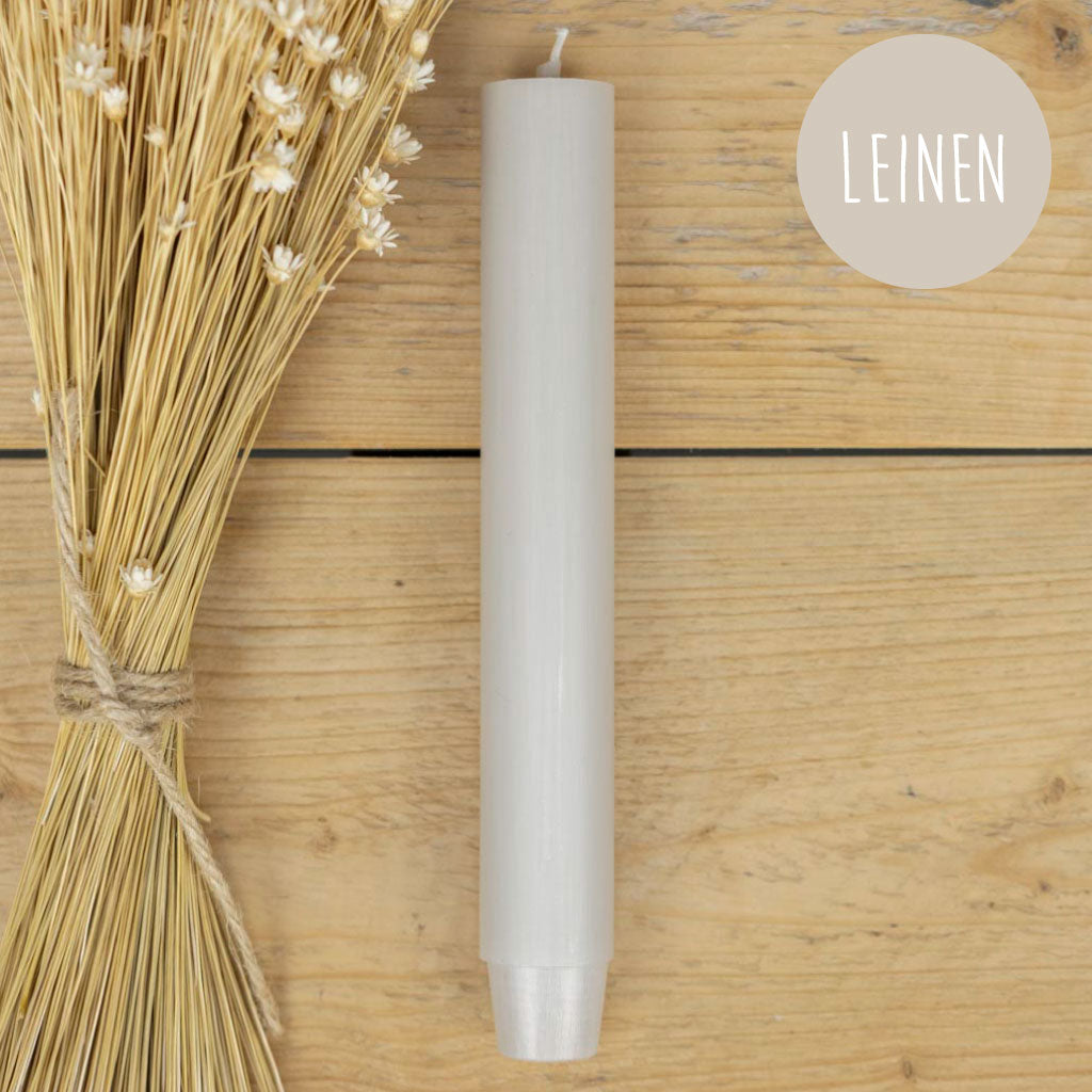 Stabkerze Leinen – natürlicher Farbton, ca. 10 Stunden Brenndauer