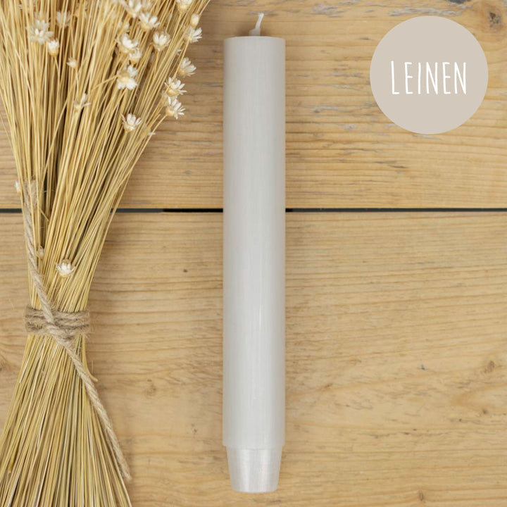 Stabkerze Leinen – natürlicher Farbton, ca. 10 Stunden Brenndauer