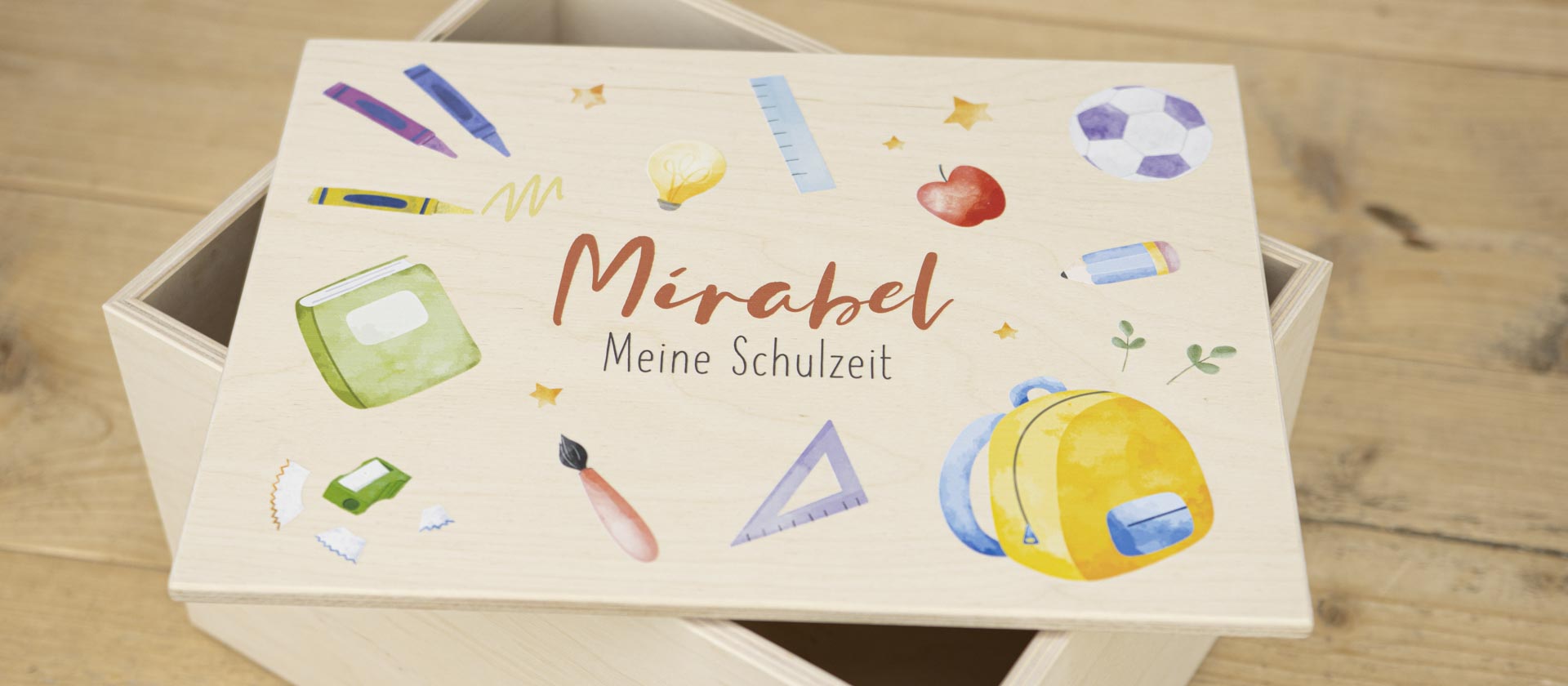 Erinnerungsbox Schulzeit in verschiedenen Größen