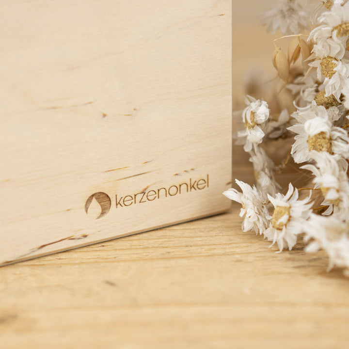 Erinnerungsbox mit Logo vom Kerzenonkel