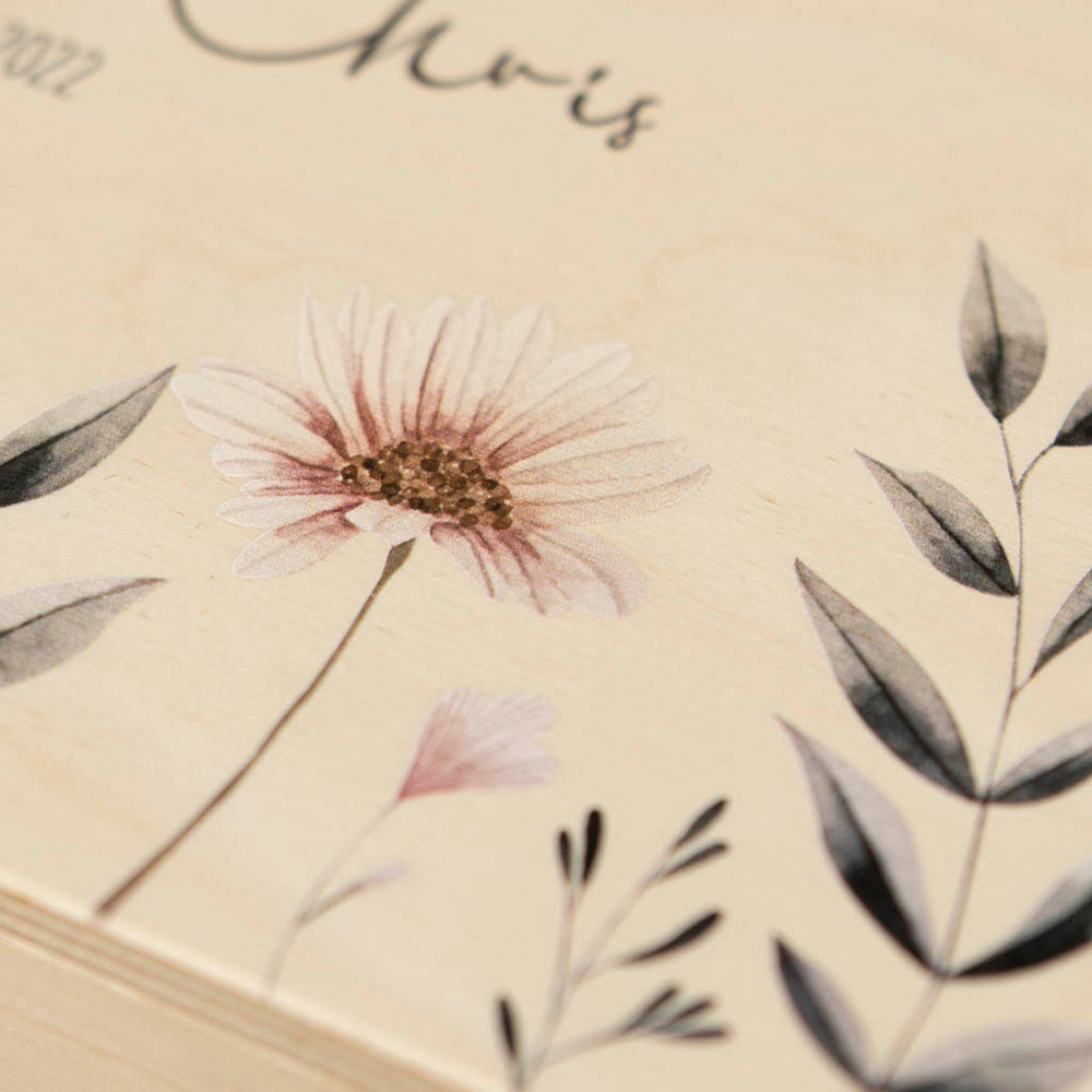 Erinnerungsbox Blumen details