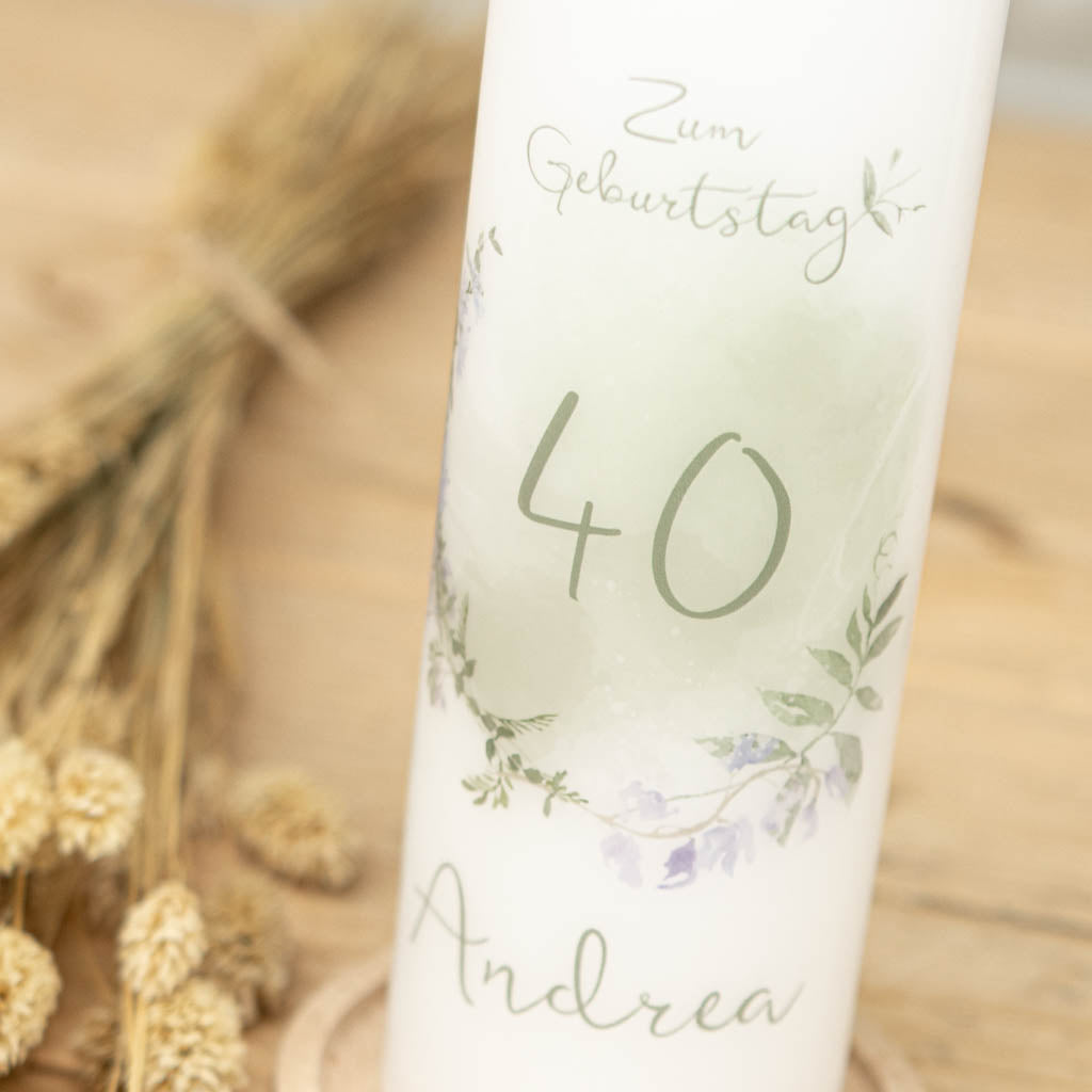 Geburtstagskerze Floral