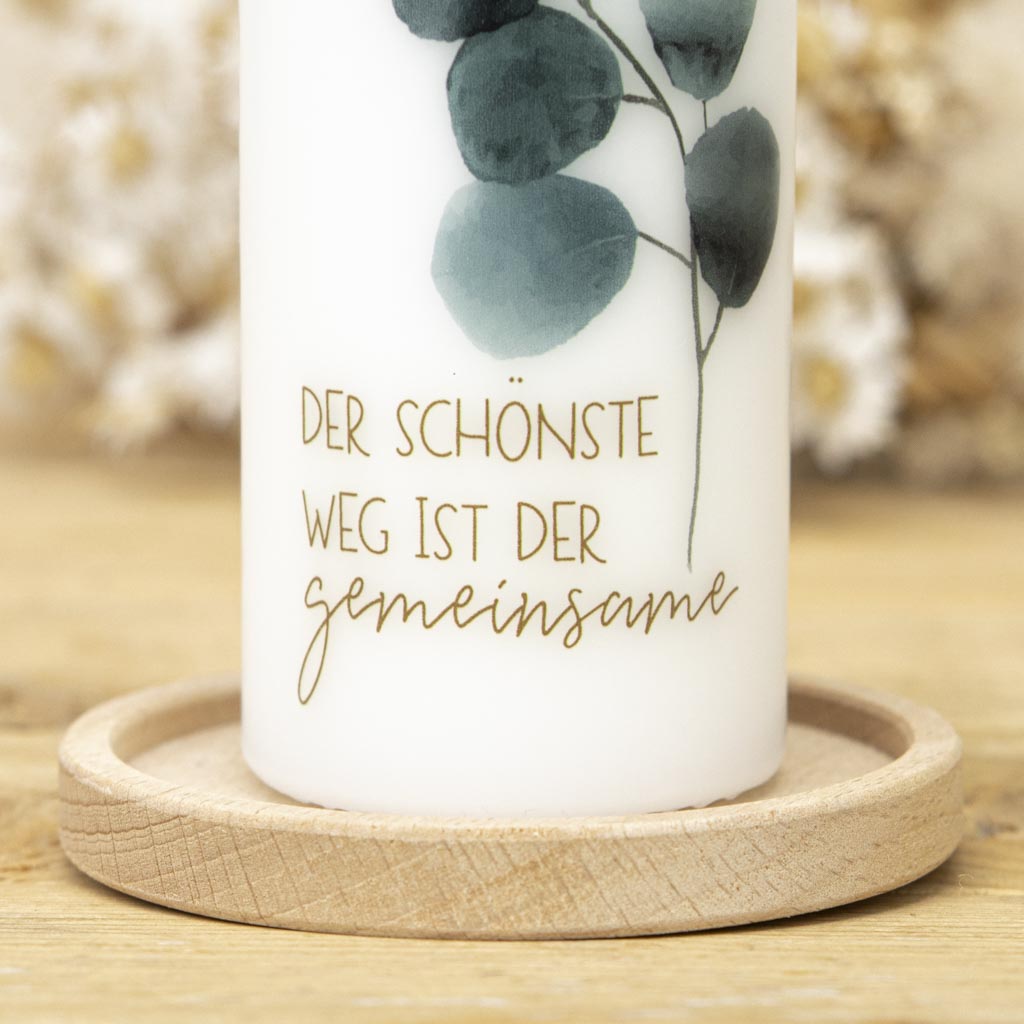 Stabkerze Geschenk zur Hochzeit Der schönste Weg in Gold