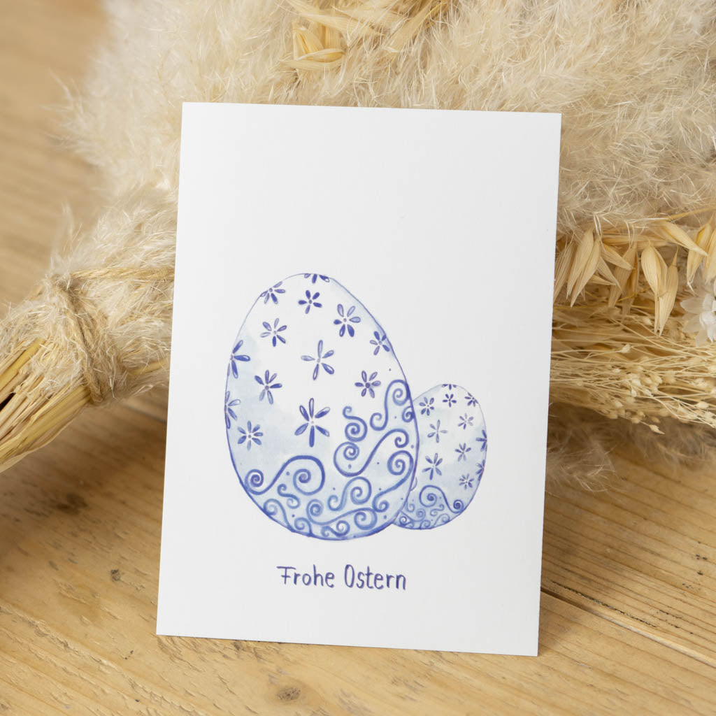 Grußkarte „Ostern Osterei“ – Osterkarte, DIN A6