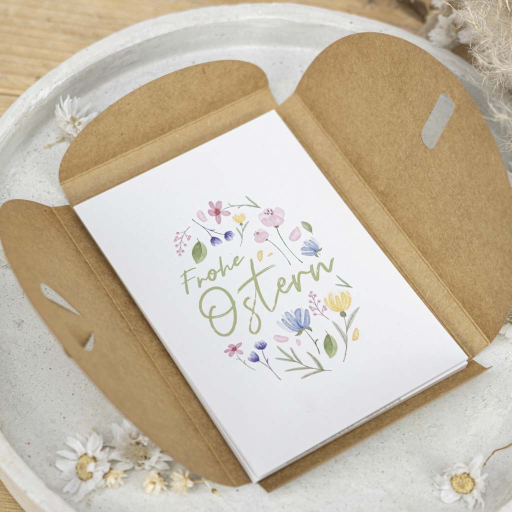 Grußkarten zu Ostern mit Geschenkverpackung
