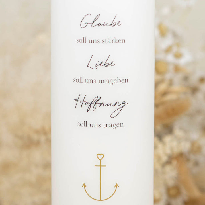 Spruch Glaube Liebe Hoffnung mit Namen und Datum