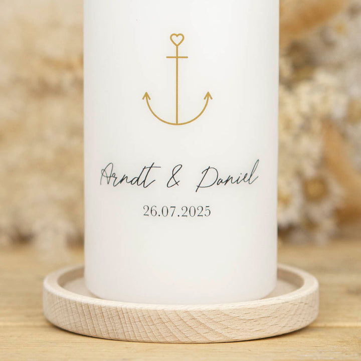 Detail des goldenen Ankers zur Hochzeit
