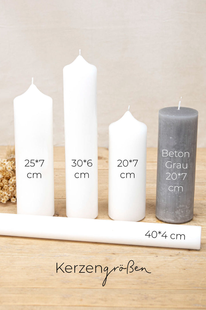 Kerzenrohling Altarkerzen für Taufkerzen, Hochzeitskerzen zum selber gestalten.