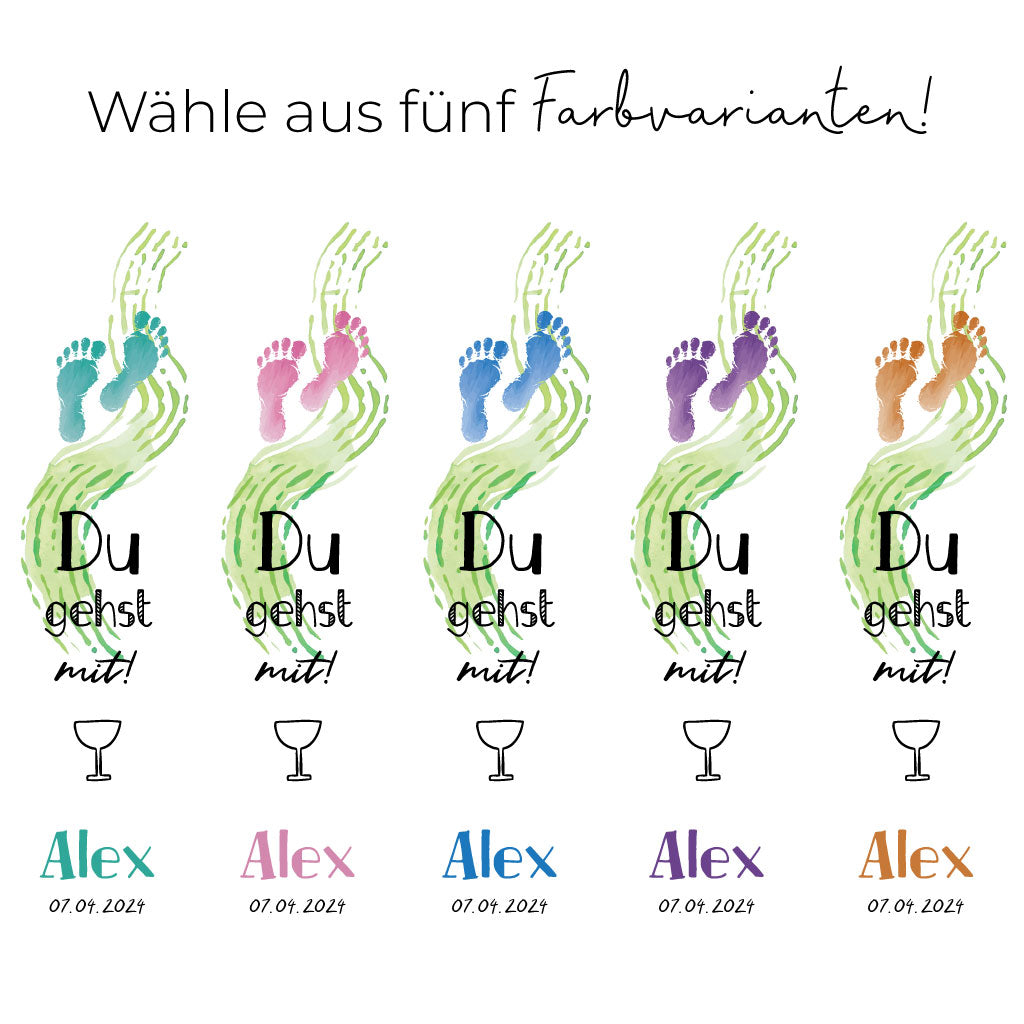 Kommunionkerze Du gehst mit in fünf Farben zur Auswahl