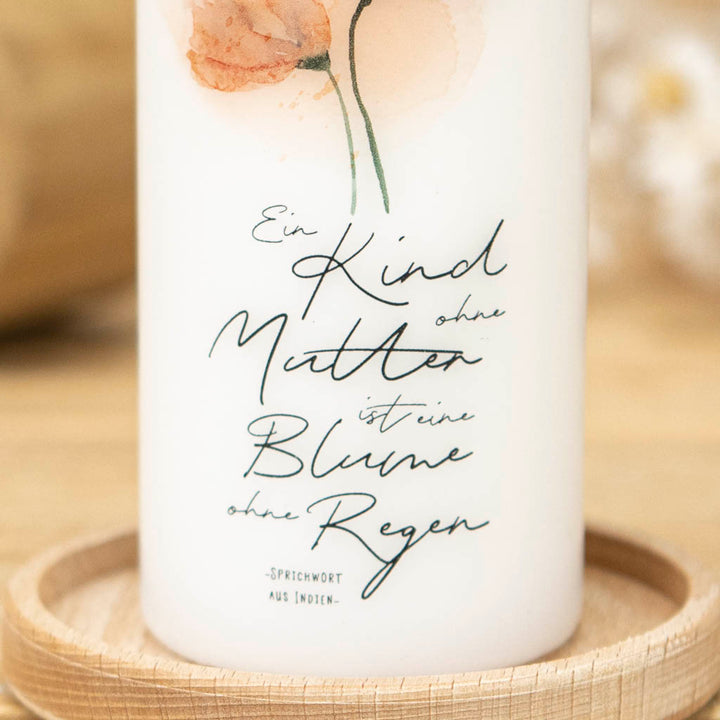 Kerze Muttertag mit liebevollem Spruch