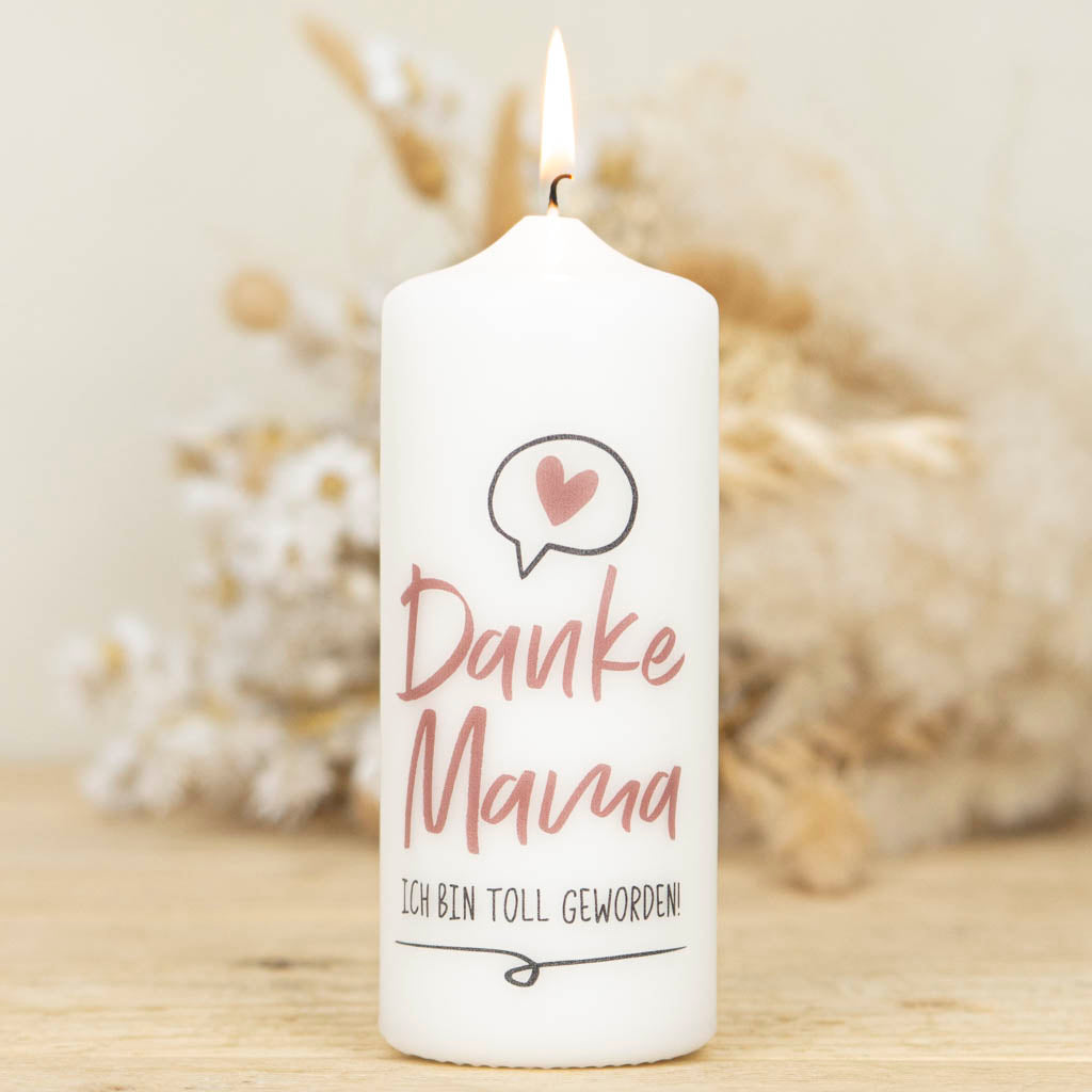 Kerze zum Muttertag Danke Mama