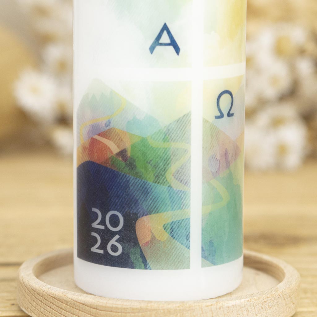 Osterkerze Alpha Omega 2026