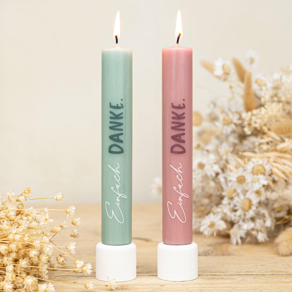 Stabkerze Einfach Danke als Dankeschön-Geschenk