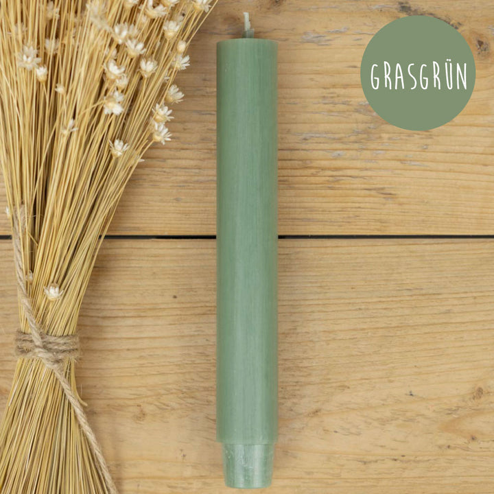 Stabkerze Grasgrün – frisches Grün für Frühjahr und Sommer