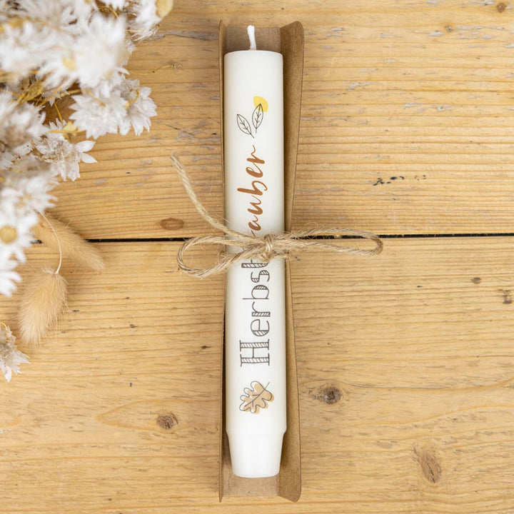 Stabkerze Herbstzauber als herbstliche Geschenkidee