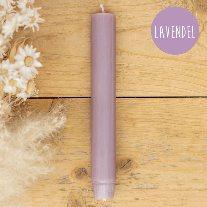 Stabkerze Lavendel – zarter Lila-Ton, ca. 10 Stunden Brenndauer