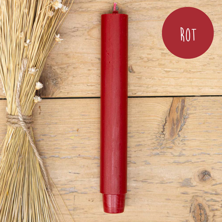 Stabkerze Rot – kräftiges Rot für Weihnachten und Feiern