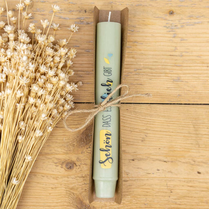 Stabkerze mit Spruch als kleines Geschenk