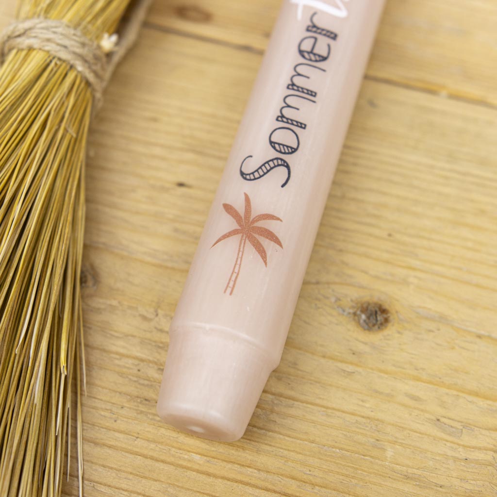 Stabkerze Sommertraum mit Palmen-Motiv