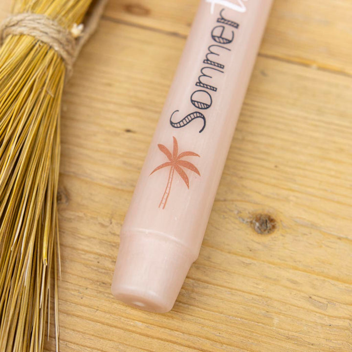 Stabkerze Sommertraum mit Palmen-Motiv