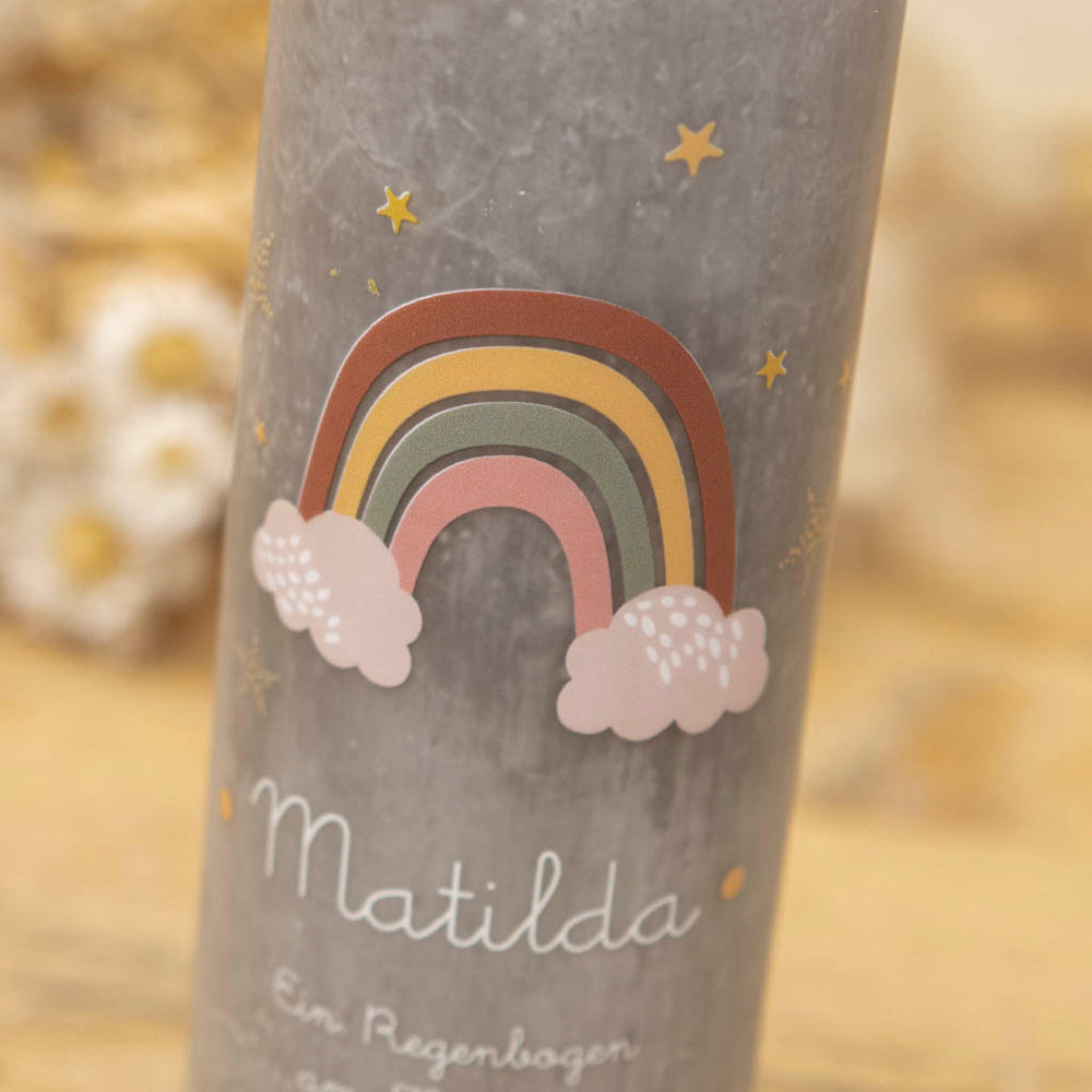 Boho-Regenbogen in Erdtönen mit Name Matilda