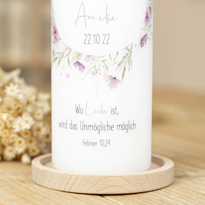Frei wahlbarer Trauspruch unter dem Wildblumenkranz