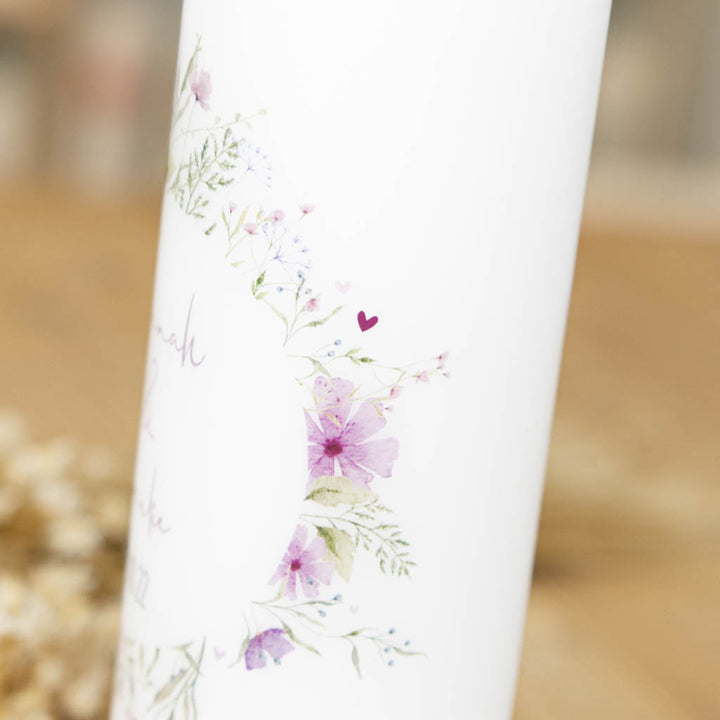 Dezentes Herz seitlich am Wildblumenkranz