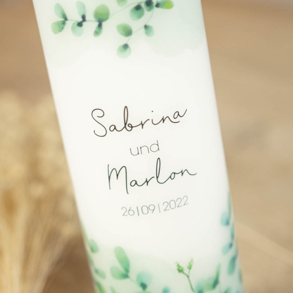 Aufsteigendes Eukalyptus-Bukett der Hochzeitskerze