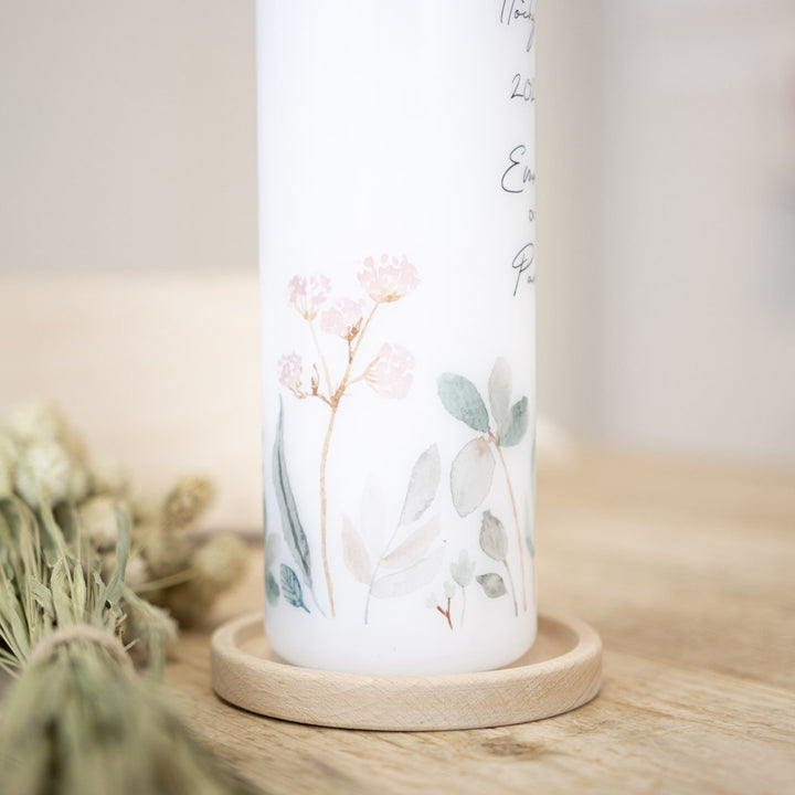 Wildblumen-Detail der Hochzeitskerze Blumenwiese