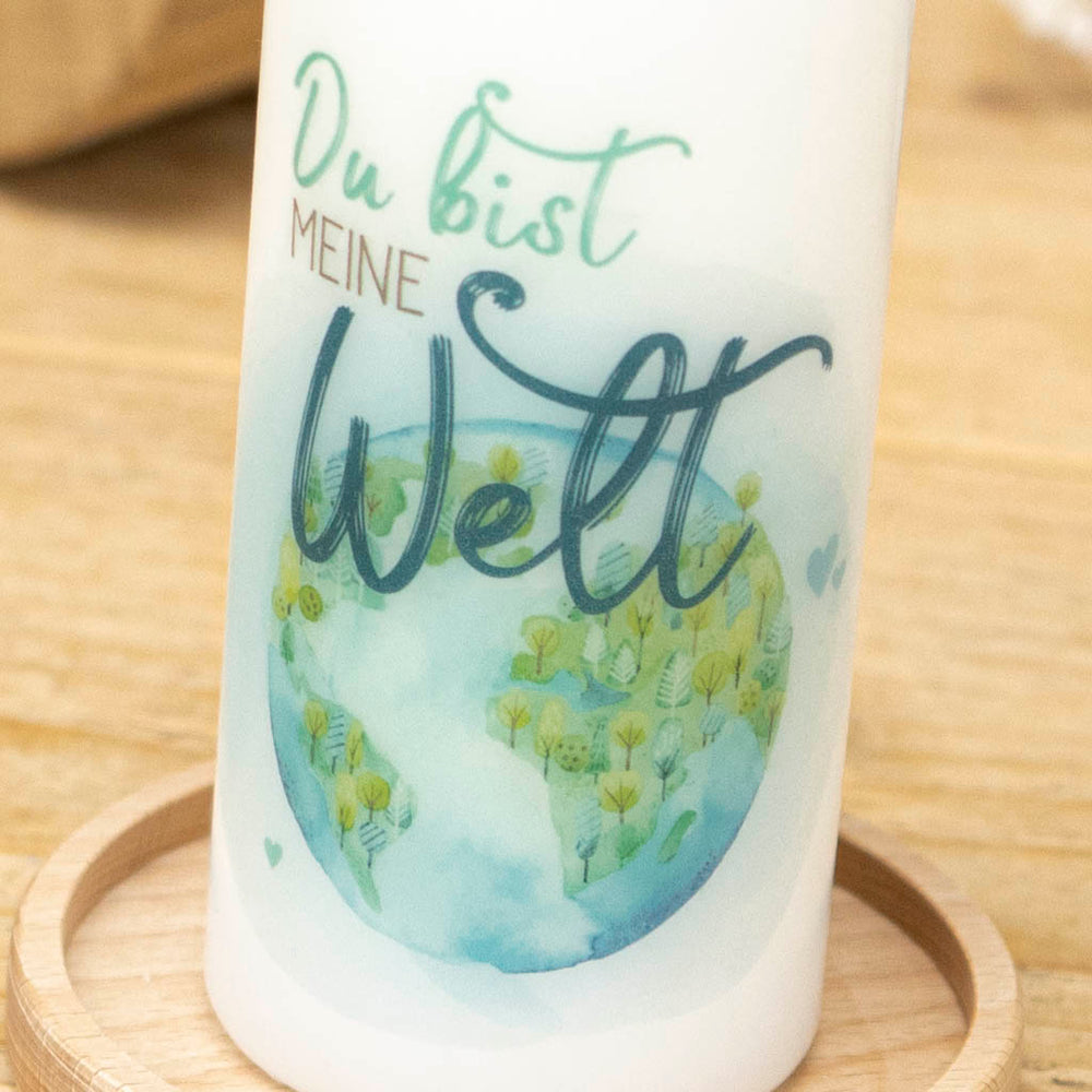 Geschenk Kerze du bist meine Welt