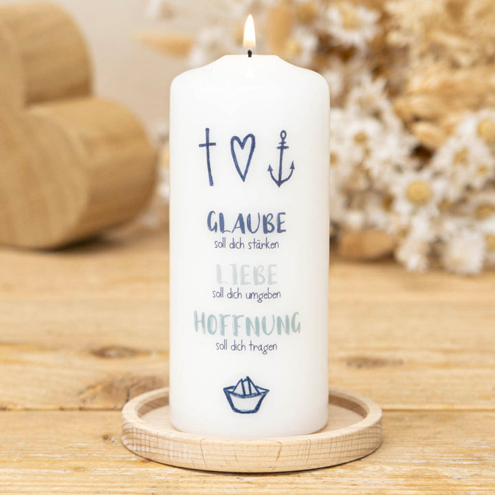 Kerze Glaube Liebe Hoffnung