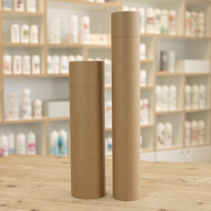 Kerzenbox Kraftpapier in zwei Größen